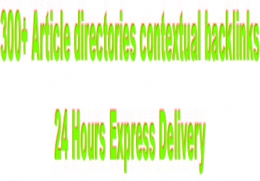 300+ Article Directories Contextual Backlinks