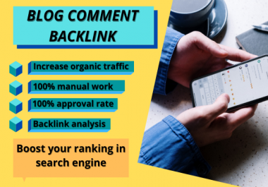 I will do 50 niche relevant high authority Do-Follow blog comment backlink manually