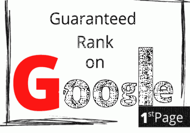 Provide guaranteed service google 1st page ranking with white hat link-building in 4 keyword