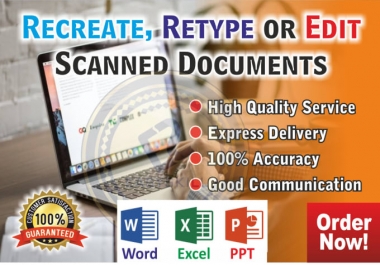 I will convert PDF to word,  pdf to excel,  copy paste,  data entry