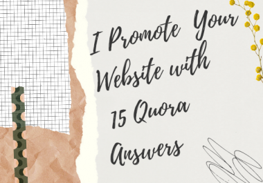 I promote your website with 20 quora answers