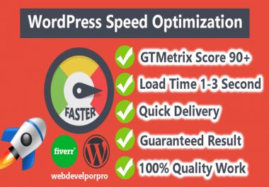 I will do wordpress website speed optimization with gtmetrix