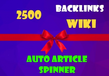 2500 Backlinks wiki for your URL and keywords