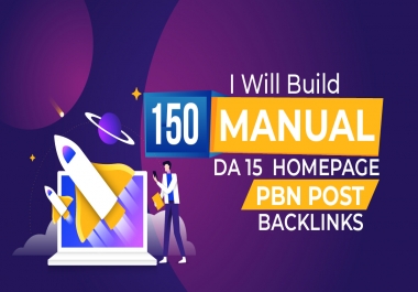 150 Manual PBN Homepage Posts backlinks On higher DA PA