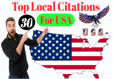 I Will Create Top 30 Live USA Local Citations For Your Business.