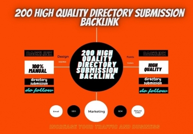 200 high quality directory submission backlink