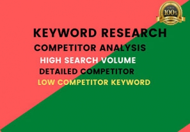 I will provide unique keyword and low competitor for Google rank