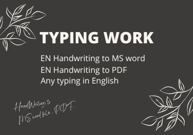 I will convert 3-page word and pdf from handwriting or images.