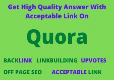 Promote your website with 10 HQ Quora answer Backlinks