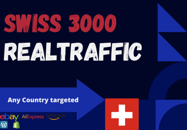 Swiss website Real person 3000 traffic low bounce rate google analytics trackable