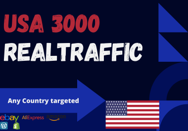 USA website Real person 3000 traffic low bounce rate google analytics trackable