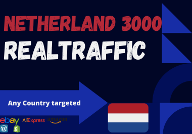 Netherland website Real person 3000 traffic low bounce rate google analytics trackable