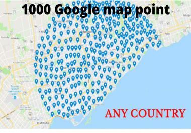 I will create 1000 google map point citation for your business