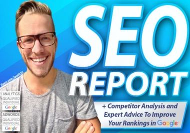1 page on google rank,  I will create a SEO audit report.