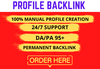 i will do 30 profile backlink manually for your site rank