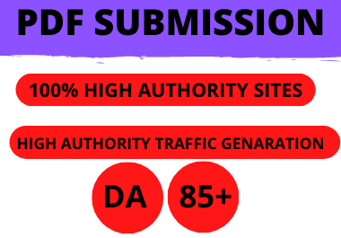 20 PDF Submission High Authrity low spam Permanent manual link building
