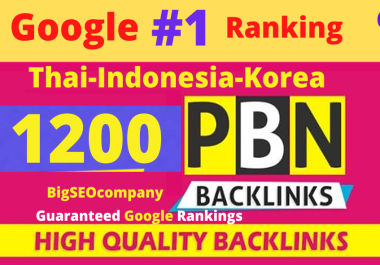 Big Big offer+ Thailand Indonesia Korean and etc REAL 1200+ PBN Ufabet, Poker, sports any language
