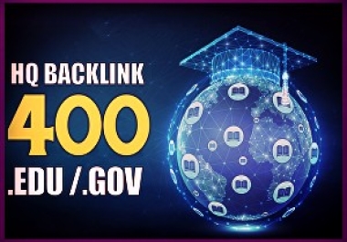 Get HQ 400 .EDU high quality backlinks increase domain ranking