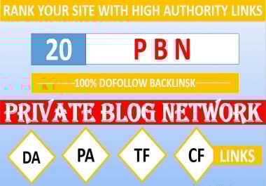 Unique and Powerful 20 High Quality PBN backlinks