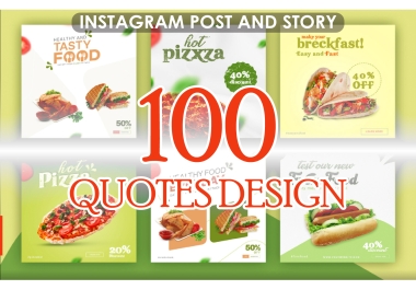 create 100 IG Post and Story Design