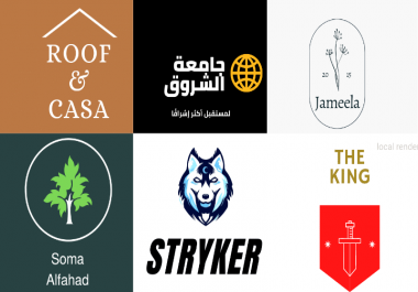 I make professional logo,  I can design a professional logo with high specifications and accuracy.