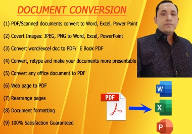 I will convert PDF to word,  excel or, powerpoint or any version