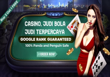 I will build High DA DR Backlinks for your Casino,  Judi Bola,  Terpercaya website SPAM FREE