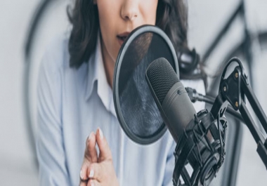 I will record a 100 word VOICEOVER professional for your project