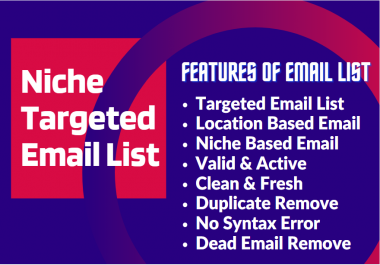 I will collect 5000 niche targeted bulk email list for your email marketing