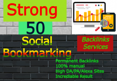 I will create 50 social bookmarking backlinks manually
