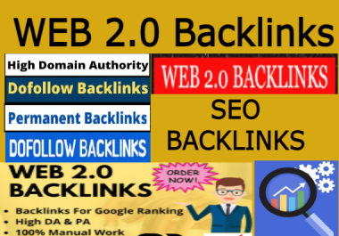 I will create 40 high authority web 2 0 backlinks 2022 for google ranking