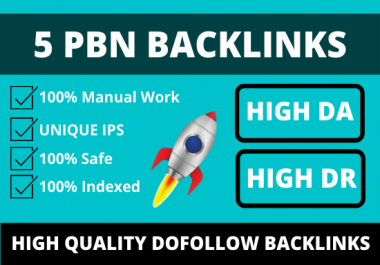 5 high quality pbn backlinks from authority domains for off page seo