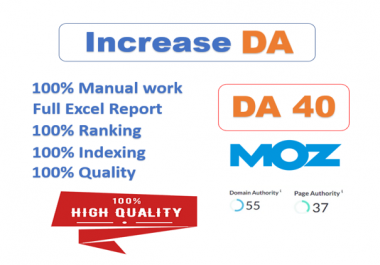 I will increase domain authority increase moz da 20 plus