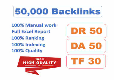 I will create 1,000 high quality links with high DR,  da pa,  tf cf