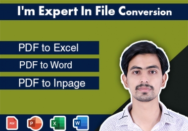 I will convert files to word,  excel,  in page and kindle format