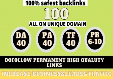 build 100+ Permanent Web2.0 Backlink with High DA/PA/TF/CF On your homepage with unique website