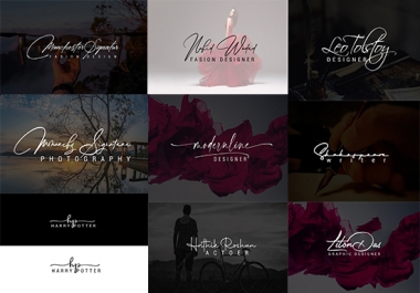 I will be guaranteed create elegant,  eye catchy,  handwritten or signature logo for you