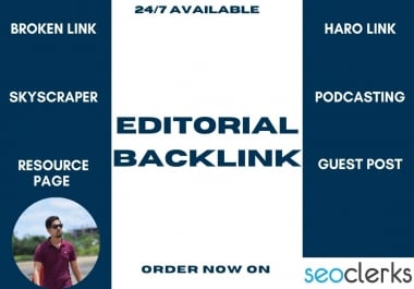 Build SEO editorial backlink for your website from high DA site