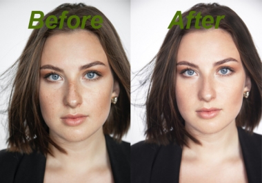 I will do professional skin retouching within 24 hours
