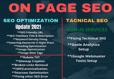 Rank Website on Google's First Page SEO Optimization for Any Website