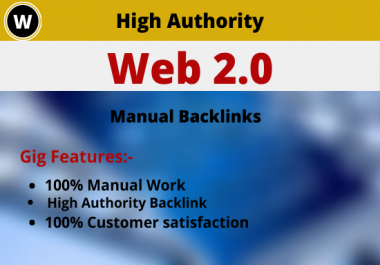 I will give 10 High Authority DA PA Web2.0 Backlinks to create huge web traffic