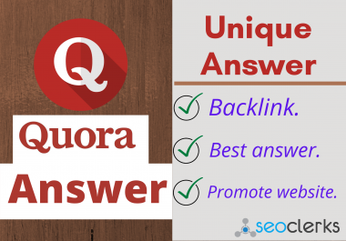 Rank your website with 30+ HQ Quora answers.