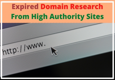 Research SEO friendly high quality DA 30+,  PA 30+ expired domain