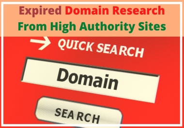 Expired domain research from high authority sites with HQ DA PA TF CF and Zero SS
