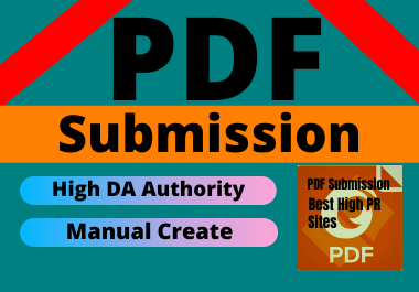 20 PDF Submission High Authority Manually Low spam score Permanent backlinks