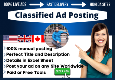 I will submit 40 high PR sites USA classified ad posting manually