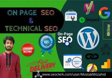 On page and Technical SEO research keyword of WordPress site