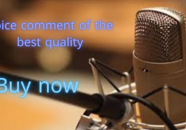 I will convert any text to voice comment awesome