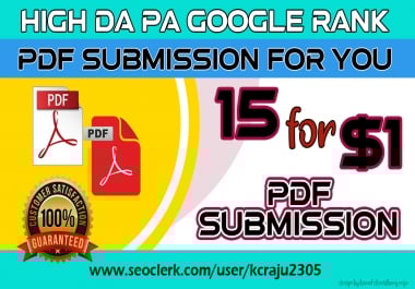 15 HQ Do Follow PDF Submission Backlinks with High TF/CF & DA/PA