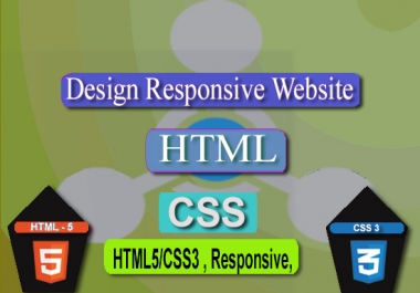 I will Design a responsive Web page by HTML, CSS